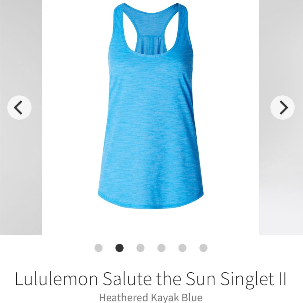 Lululemon salute the sun singlet